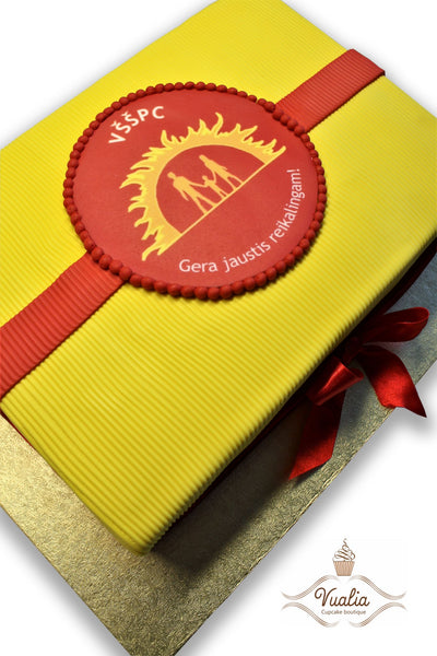 Tortas verslui, Įmonės gimtadienio tortas, tortas su logotipu