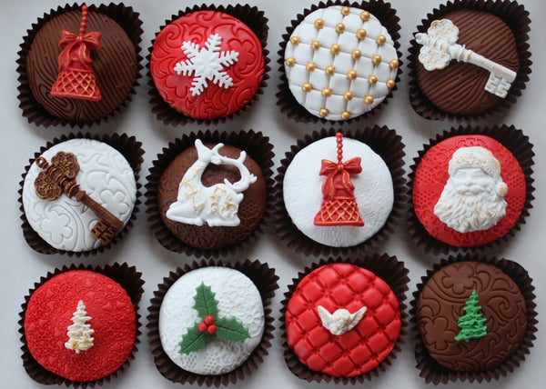 Cupcakes from Vualia, Kalėdiniai keksiukai verslui, cupcakes, Christmas cakes, Winter christmas, mini cakes