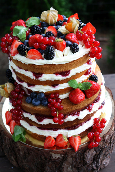 Two Tier Cake with Berries