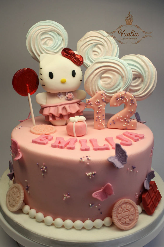 Hello Kitty tortas; Gimtadienio tortas; Hello Kitty cake, Moanos tortas, cake from Vualia, gimtadienio tortas mergaitėms, vaikiški tortai, tortai vaikų