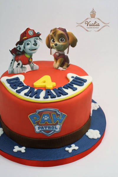 Gimtadienio tortas Paw Patrol,vaikiškas tortas, figūrėles Šunyčių patrulių