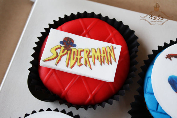 Žmogaus voro keksiukai; Spiderman cupcakes, dovanos vaikams, cupcake children, mini cakes, cupcakes from Vualia 